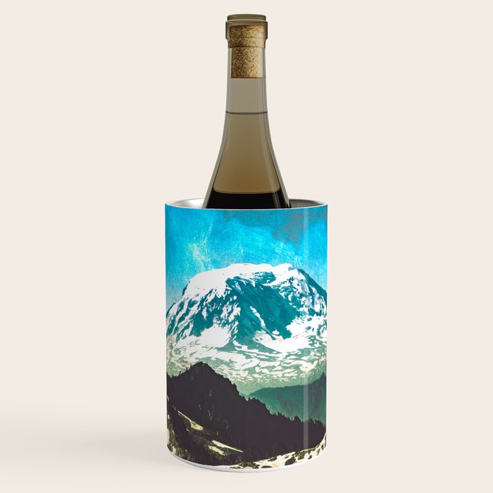 Mt Adams from Mt Rainier Washington State - Nature Photography Wine Chiller Gallery Image 1