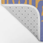 Contemporary Abstract Loop Pattern in Blue and Orange Bath Mat Gallery Image 2