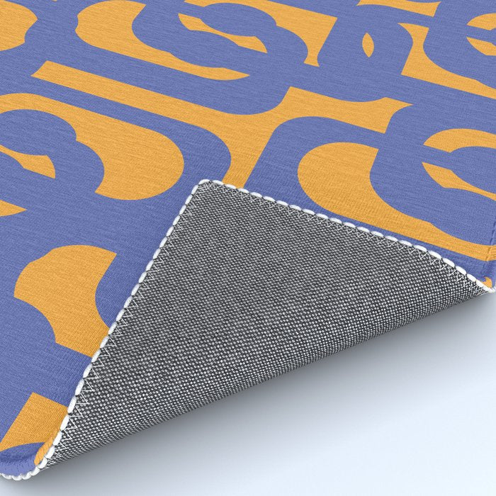 Contemporary Abstract Loop Pattern in Blue and Orange Rug Gallery Image 4