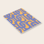 Contemporary Abstract Loop Pattern in Blue and Orange Notebook Gallery Image 3