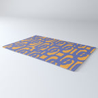 Contemporary Abstract Loop Pattern in Blue and Orange Rug Gallery Image 3