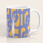 Contemporary Abstract Loop Pattern in Blue and Orange Coffee Mug Gallery Image 1