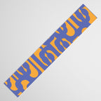 Contemporary Abstract Loop Pattern in Blue and Orange Table Runner Gallery Image 3