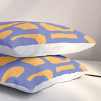 Contemporary Abstract Loop Pattern in Blue and Orange Pillow Sham Gallery Image 3