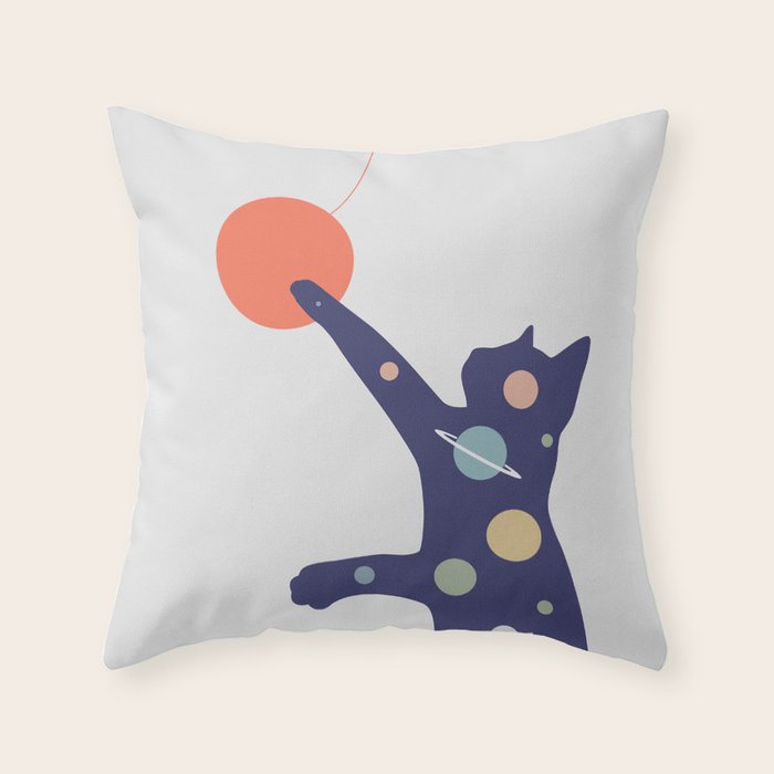 Cat Landscape 50 Throw Pillow Gallery Image 1