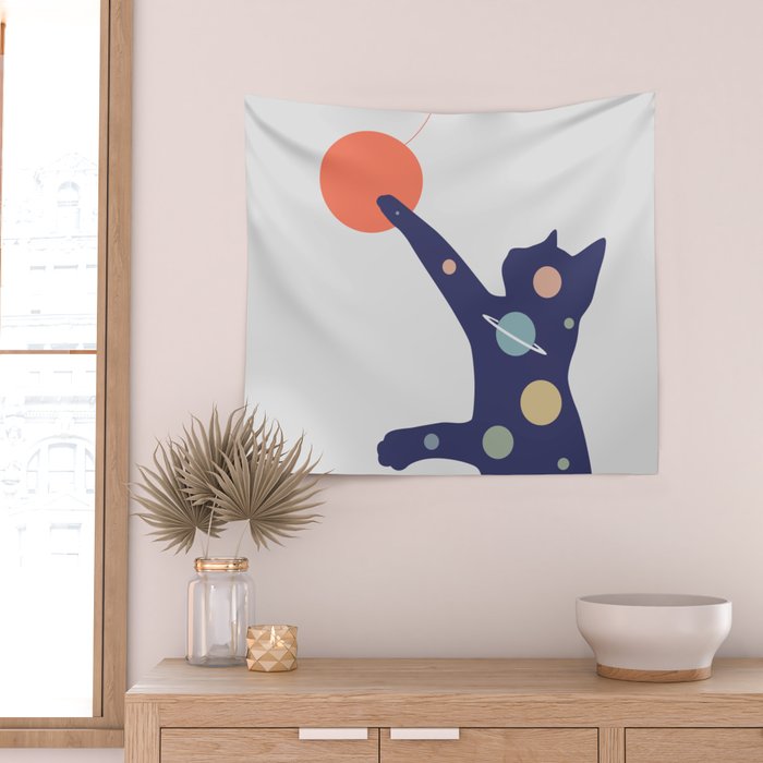 Cat Landscape 50 Wall Tapestry Gallery Image 2