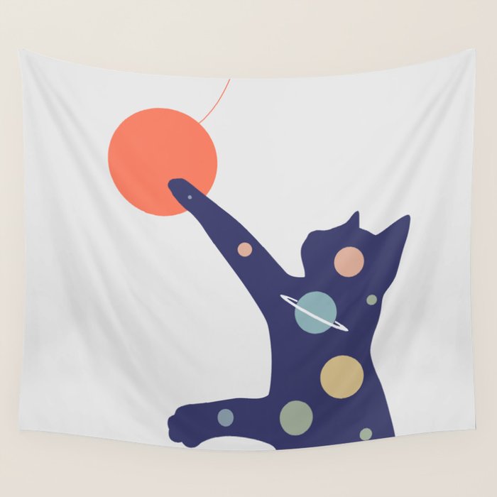 Cat Landscape 50 Wall Tapestry Gallery Image 4