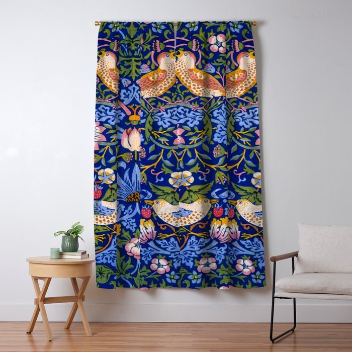 William Morris "Strawberry Thief" 1. Window Curtain Gallery Image 5