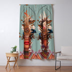 Blossom in a golden asymmetry Window Curtain Gallery Image 5