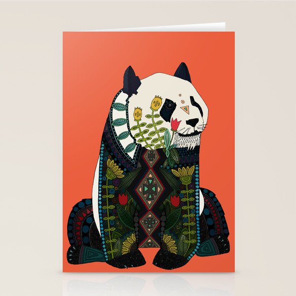 panda orange Stationery Card Gallery Image 1