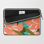 Forever in My Garden | Abstract Botanical Nature Plants Floral Painting | Quirky Modern Contemporary Laptop Sleeve Gallery Image 2