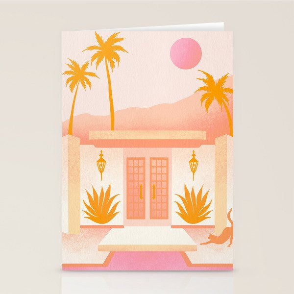 Palm Springs Home â Tangerine Stationery Card Gallery Image 1