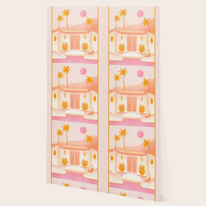 Palm Springs Home â Tangerine Wallpaper Gallery Image 2