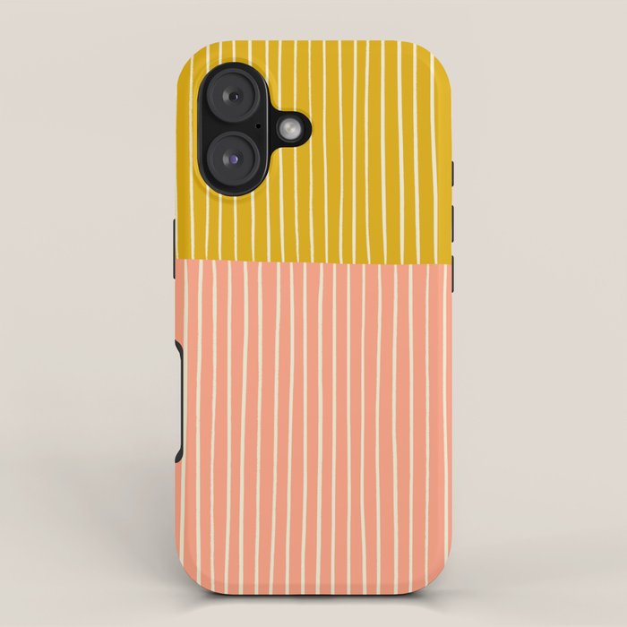 Peach & Tulip Yellow | PATTERN 06: The Retro Edition iPhone Case Gallery Image 1