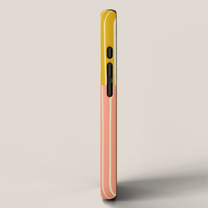 Peach & Tulip Yellow | PATTERN 06: The Retro Edition iPhone Case Gallery Image 2