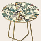 Floral and Birds Vintage Garden Side Table Gallery Image 2