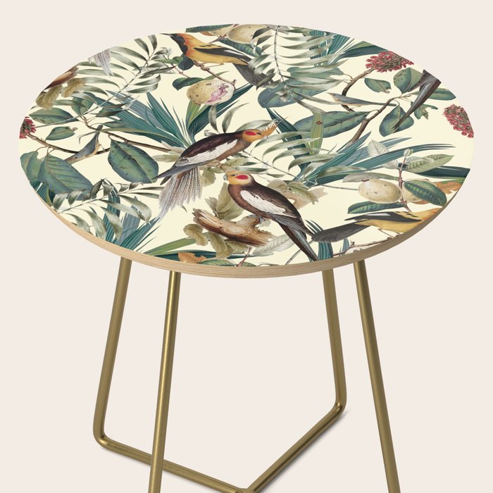 Floral and Birds Vintage Garden Side Table Gallery Image 2