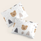 Seamless kids pattern with lovely cute bears and forest Pillow Sham Gallery Image 3