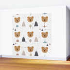 Seamless kids pattern with lovely cute bears and forest Wall Mural Gallery Image 2