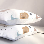 Seamless kids pattern with lovely cute bears and forest Pillow Sham Gallery Image 3