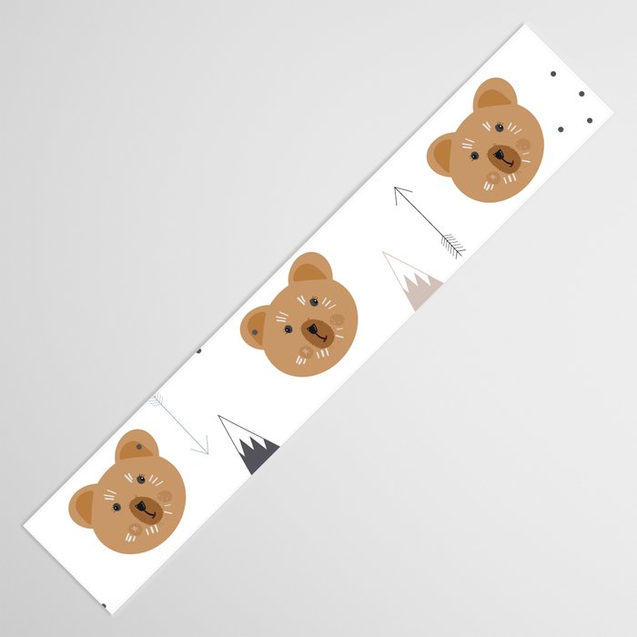 Seamless kids pattern with lovely cute bears and forest Table Runner Gallery Image 3