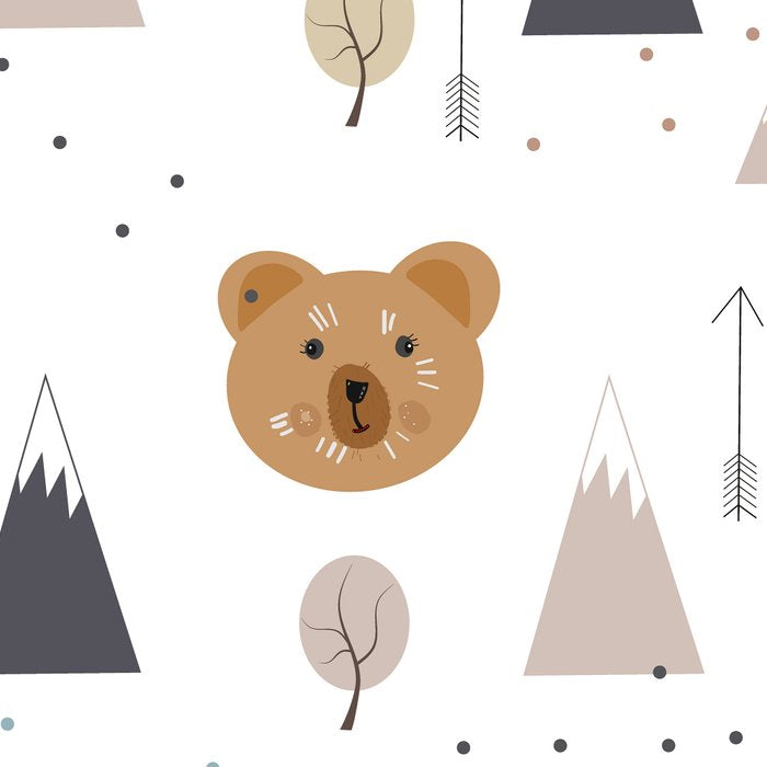 Seamless kids pattern with lovely cute bears and forest Coffee Mug Gallery Image 2