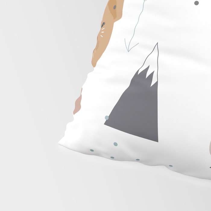 Seamless kids pattern with lovely cute bears and forest Pillow Sham Gallery Image 4