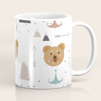 Seamless kids pattern with lovely cute bears and forest Coffee Mug Gallery Image 1