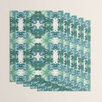 Tropical Palms, Green and Blue, Abstract Wrapping Paper Gallery Image 3