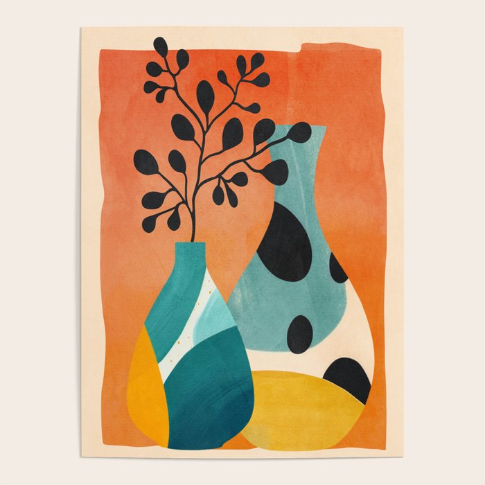 Modern Abstract Vases with Plant 2 Poster Gallery Image 4