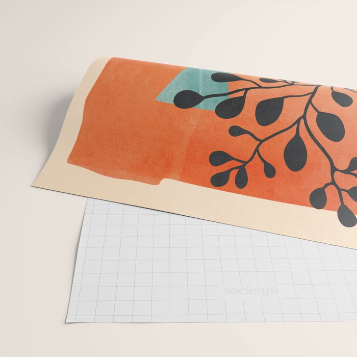 Modern Abstract Vases with Plant 2 Wrapping Paper Gallery Image 2