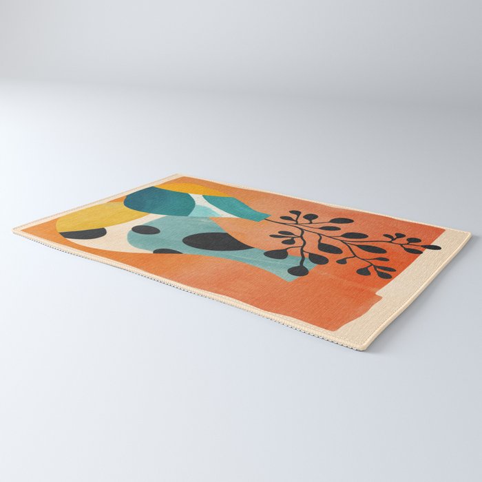 Modern Abstract Vases with Plant 2 Rug Gallery Image 3