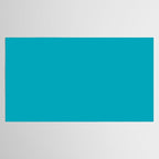 NOW AQUA Blue Solid Color Plain Teal Shade and Mindfulness Minimalist Word Art  Tablecloth Gallery Image 2