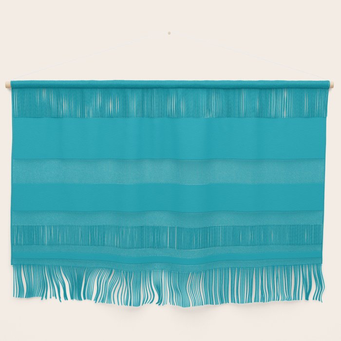 NOW AQUA Blue Solid Color Plain Teal Shade and Mindfulness Minimalist Word Art  Wall Hanging Gallery Image 1