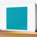 NOW AQUA Blue Solid Color Plain Teal Shade and Mindfulness Minimalist Word Art  Wall Mural Gallery Image 2