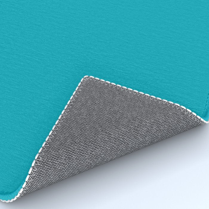 NOW AQUA Blue Solid Color Plain Teal Shade and Mindfulness Minimalist Word Art  Rug Gallery Image 4