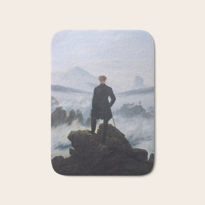 The wanderer above the sea of fog by Caspar David Friedrich Bath Mat Gallery Image 1