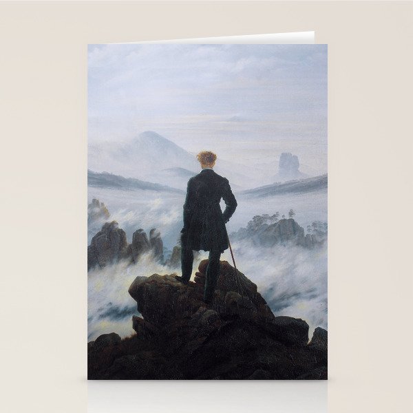 The wanderer above the sea of fog by Caspar David Friedrich Stationery Card Gallery Image 1
