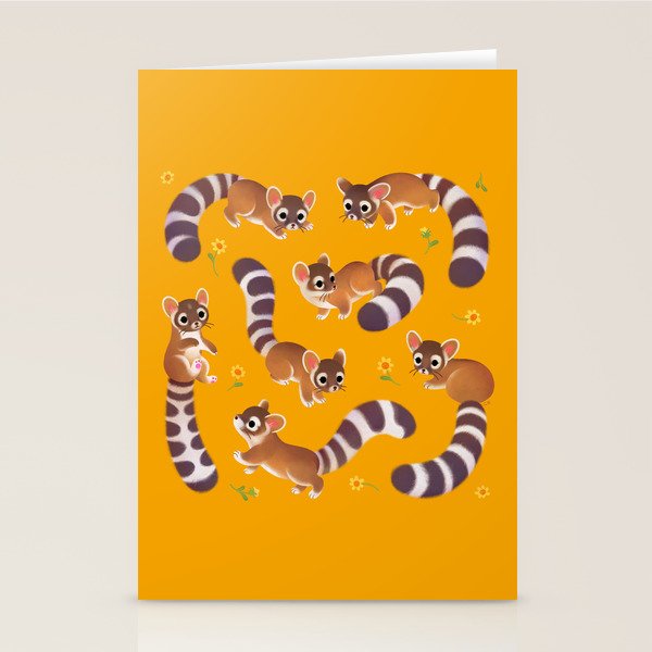 Ringtail - yellow Stationery Card Gallery Image 2