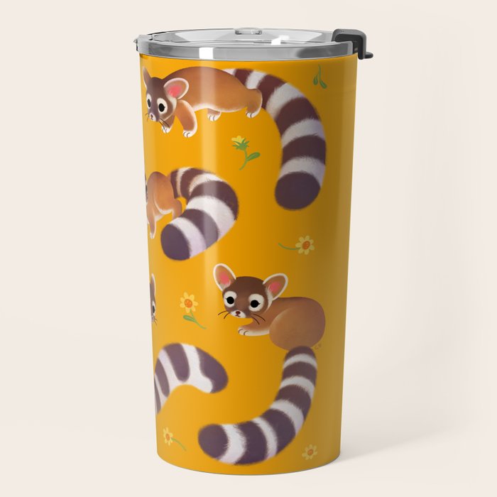 Ringtail - yellow Travel Mug Gallery Image 2