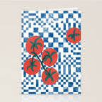 Tomatoes Checkered Grid Stationery Card Gallery Image 2
