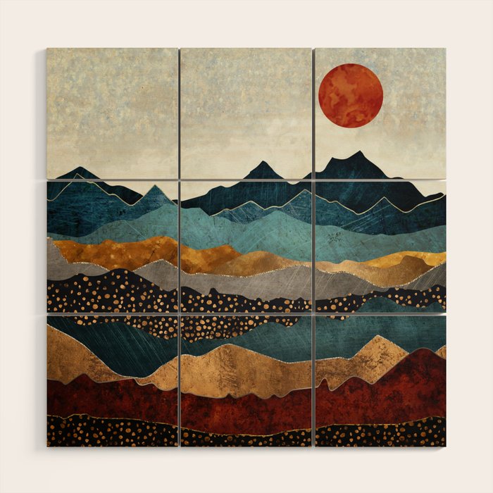 Amber Dusk Wood Wall Art Gallery Image 1