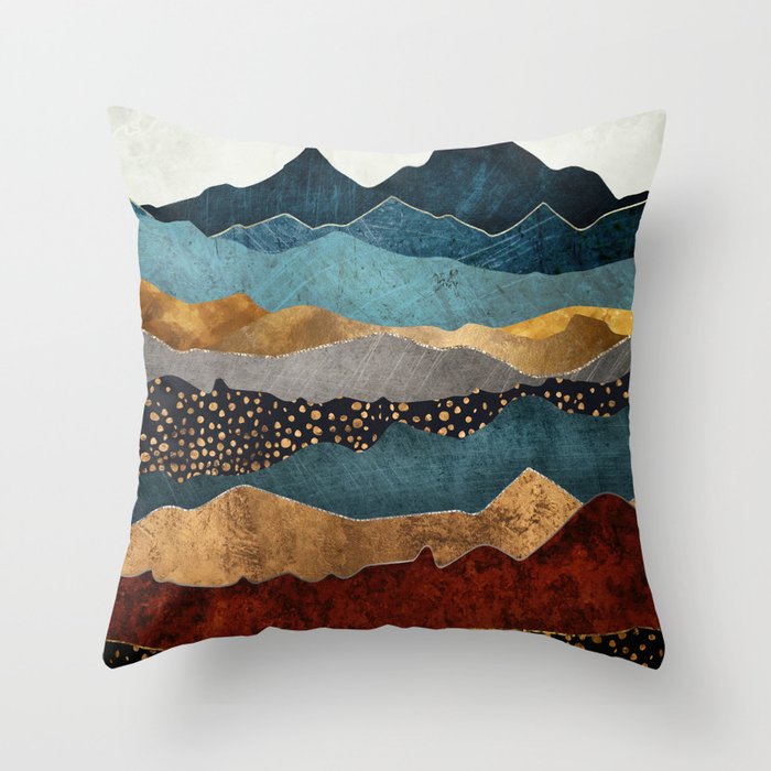 Amber Dusk Throw Pillow Gallery Image 1