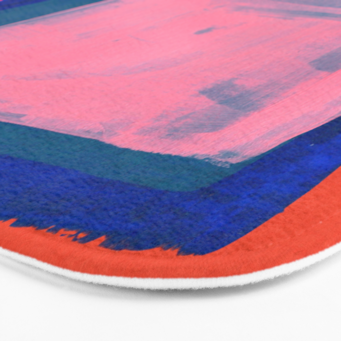 Double Blue Pink Colourfield  Bath Mat Gallery Image 3