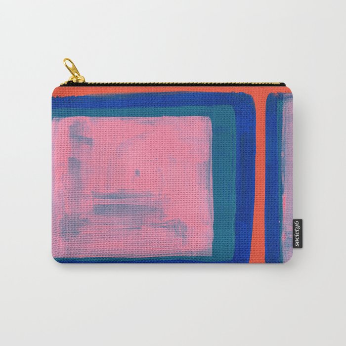 Double Blue Pink Colourfield  Carry All Pouch Gallery Image 1