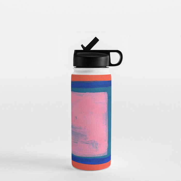 Double Blue Pink Colourfield  Water Bottle Gallery Image 1