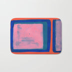 Double Blue Pink Colourfield  Bath Mat Gallery Image 1