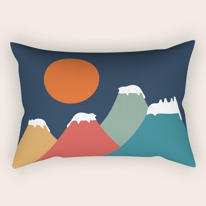 Cat Landscape 10 Rectangular Pillow Gallery Image 2