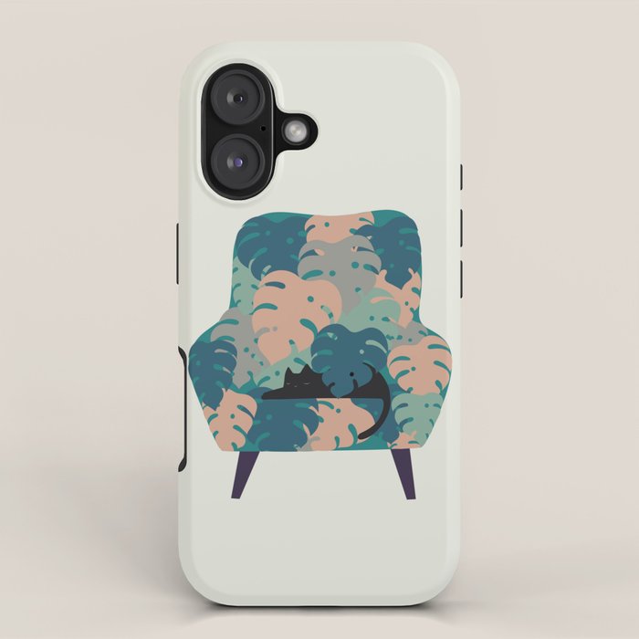 Cat and Plant 15 iPhone Case Gallery Image 1