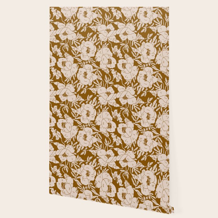 INDRA POPPY OCHRE Wallpaper Gallery Image 2